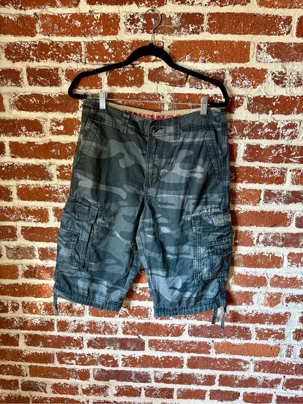 Y2K Unionbay Camo Cargo Gray Shorts